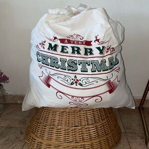 XL CANVAS CHRISTMAS SANTA BAG